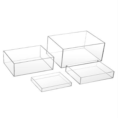 Creative Transparent Deep Water Tank Acrylic Photography Shooting Props Display Cabinet, Cosmetics Advertising Shooting Props (Transparent)(40x40x5cm)