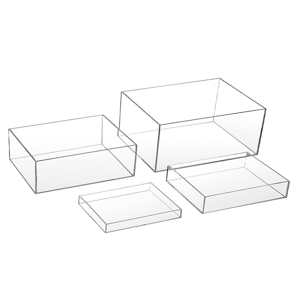 Creative Transparent Deep Water Tank Acrylic Photography Shooting Props Display Cabinet, Cosmetics Advertising Shooting Props (Transparent)(40x40x5cm)