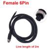 2M GX12 2/3/4/5/6Pin Male/Female Extension Cable M12 Video And Audio Connector For Camera(6Pin female) view 2