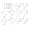 White Recessed Wired Security Window Door Contact Sensor Alarm Magnetic Reed Switch, 10PCS view 1