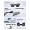 Yunir Smart Glasses for Men,Polarized Sunglasses with Speaker,Bluetooth 5.3,Intelligent Touch,Open Ear Clear Sound,Stylish Comfortable Design for Driving Calling Music Men Women view 4