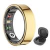 Gold|XXXL|Smart Ring R09 Heart Rate Blood Oxygen Sleep Trackering Fitnetss Waterproof 5ATM Smart Bluetuth 5.2 for Men Women New 2025 High Reliable Electronic Component view 1