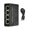 Ethernet Splitter 1 to 4 1000Mbps, RJ45 Gigabit Ethernet Splitter LAN Internet Extension Connector view 1