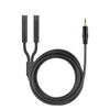 Audio Extension Cable Ja-ck 6.5mm Male to 2x6.5mm Female 1/4inch for Amplifier Microphone Mixer Guitar Bass(3.5-M to 2xTS-F,2M) view 1