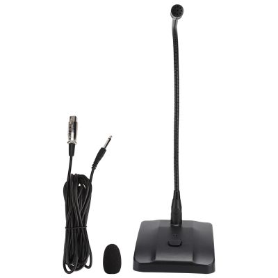Capacitive Desktop Wired Conference Gooseneck Microphone, Micrfono De Podium Heart Shape Directivity, Metal Goose Pipe, Condenser Micropnes For Reducing Surround Sound Reflection, Aa X 2 Operated