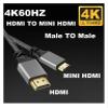 ACGTUY Nylon HDMI to HDMI Cable HDMI2.0 MINIHDMI Male A Male 4K 60HZ HD 1080P Adapter Converter 1M 2M 300cm 5M 10M Wire TV Camera(3M) view 2