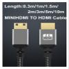 ACGTUY Nylon HDMI to HDMI Cable HDMI2.0 MINIHDMI Male A Male 4K 60HZ HD 1080P Adapter Converter 1M 2M 300cm 5M 10M Wire TV Camera(3M) view 3