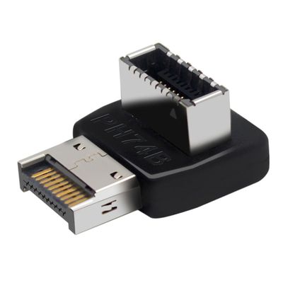 AoQhir USB 3.2 Type-E 90 Degree Front Panel Socket, Vertical USB C Header Adapter Converter for Computer Motherboard (PH74B)