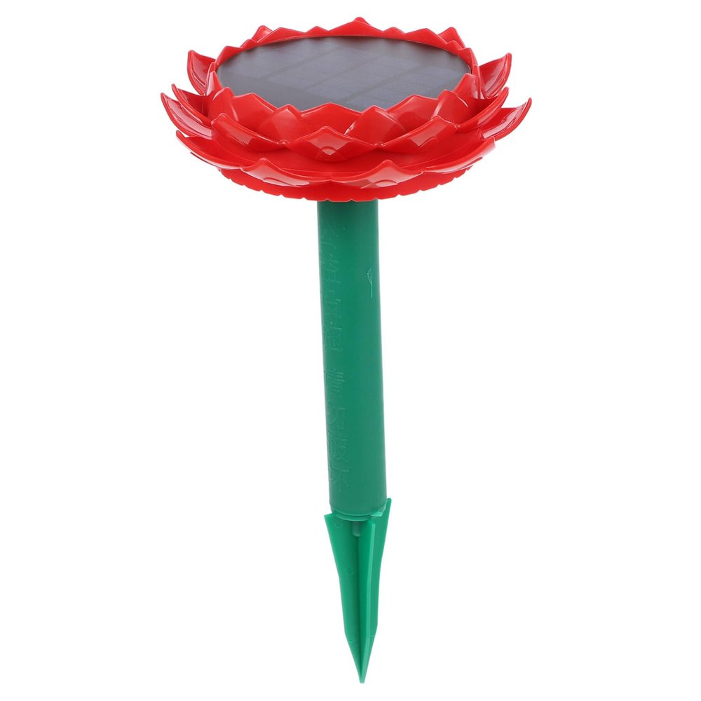 KONTONTY Lotus Shaped Solar Powered Music Box Speaker for Outdoor Use Buddha Songs Player with Sound Lightweight and Durable Design for Garden and Patio