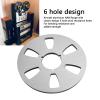 1/4 10.5 Inch Empty Takeup Reel, 6 Hole Aluminum Alloy Design, Universal Opening Machine Part, Classic Style for Sound Tape Players, Low Noise Experience (Silver) view 3