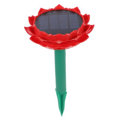 KICHOUSE Lotus Speaker Solar-Powered Outdoor Garden Wireless Speaker Buddha Songs Player Portable