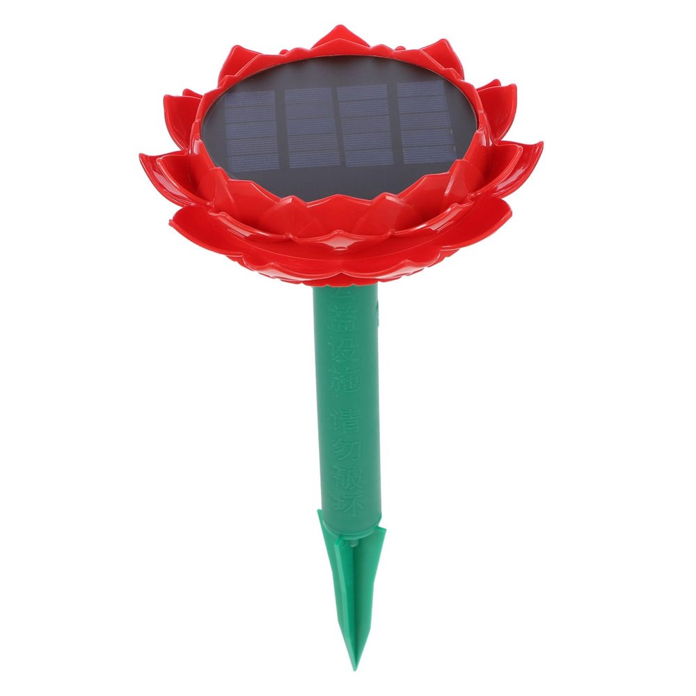 KICHOUSE Lotus Speaker Solar-Powered Outdoor Garden Wireless Speaker Buddha Songs Player Portable