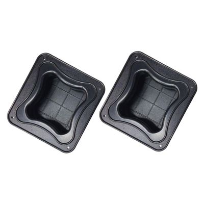 Kisangel 2pcs Recessed Loudspeaker Handle Fitting for Amplifiers Easy to Install Plastic Speaker Side Handles for Improved Portability and Comfort