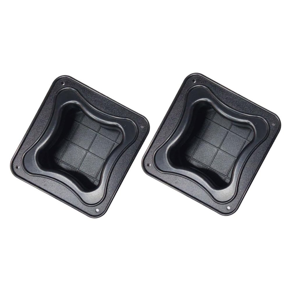 Kisangel 2pcs Recessed Loudspeaker Handle Fitting for Amplifiers Easy to Install Plastic Speaker Side Handles for Improved Portability and Comfort