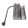 6 in 1 USB C Docking Station for Steam Deck, 4K at 60Hz, Gigabit Ethernet, 3X USB 3.0, 100W PD Charging, Aluminum Alloy Gray view 3