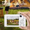 4K Digital Camera for Photography, 64MP Vlogging Camera, 2.8in Screen, 16X Zoom, Portable Point and Shoot Retro Video Recording Camera for Travel (White) view 2