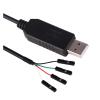 LINGQE USB Serial Cable RS232 Converter 2.54mm Terminal 4 Pins F1T-D2I 4P Adapter 1.8M view 1