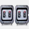 (2) Two Metal Speaker Jack Plates w/NEUTRIK NJ3FP6C-BAG Locking (1/4") Female view 4