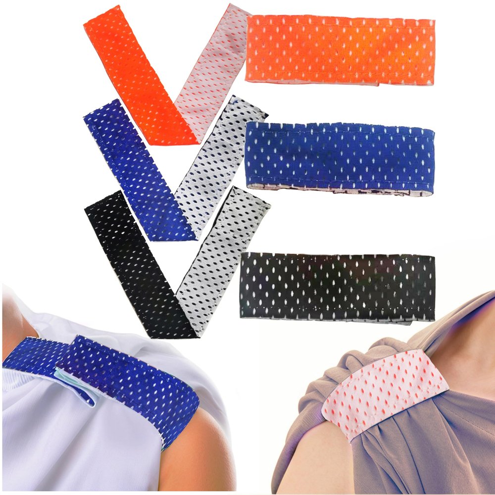 Softball Sleeve Holders 6 Pack Sleeve Ties for Sports Shirts, Softball Shirt Ties Jersey Sleeve Bands 3 Color