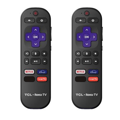 2 Pack - OEM Replacement Remote Control Compatible with All TCL Roku Smart TVs with Voice ControlNot for Roku Stick and Roku Box (Netflix/Disney Plus/Global TV/Google Play)