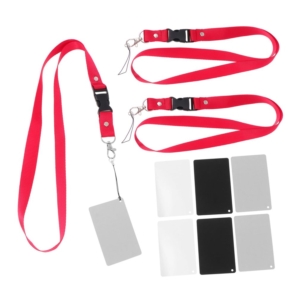 Homoyoyo 9-Piece Black White Grey Camera Checker Card Set with Strap for DSLR Photography Waterproof Exposure Calibration Tool for Accurate Color Balance
