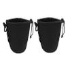 ARTIBETTER 2pcs Xl Neoprene Lens Pouch Drawstring Protective Case for Dslr Camera Lens Lightweight and Water-resistant Includes Carabiner for Easy Carrying view 1