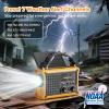 Raynic NOAA Weather Radio 12000mAh, Emergency Weather Radio with 2X Faster Solar & Hand Crank Charging, 5W Flashlight, Reading Lamp, Cell Phone Charger, SOS for Hurricane, Storm, Camping view 2
