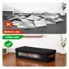 Coorganisers 4 Packs CD Storage Box with Visible Window, Stackable CD Case Holder with Dustproof Lid and Handles, Holds Up to 148 CDs in Full Jewel Cases-15.75 x 6.10 x 5.31 Inches-Black view 3