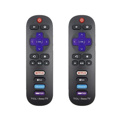 2 Pack - OEM Replacement Remote Control fit for All TCL Roku Smart TVsOnly Works with TCL Roku TV, Not for Roku Stick and Roku Box (Netflix/Apple TV+ / Paramount+ / HBO Max)