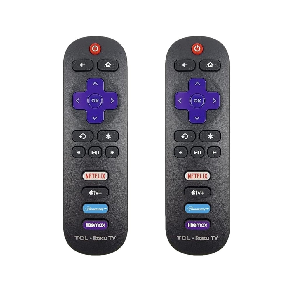 2 Pack - OEM Replacement Remote Control fit for All TCL Roku Smart TVsOnly Works with TCL Roku TV, Not for Roku Stick and Roku Box (Netflix/Apple TV+ / Paramount+ / HBO Max)
