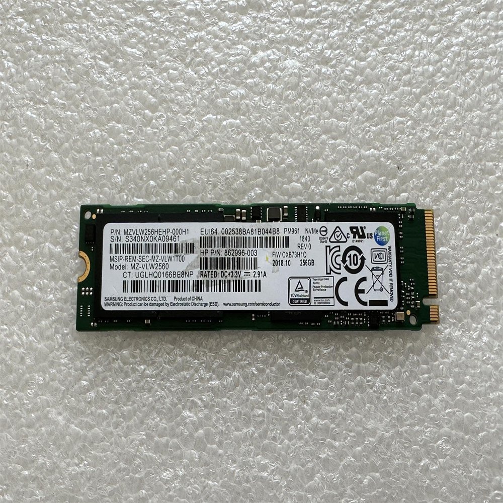 For Samsung H p L11070-001 MZLVW256HEHP PM961 NVMe SSD Solid State Drive 256GB