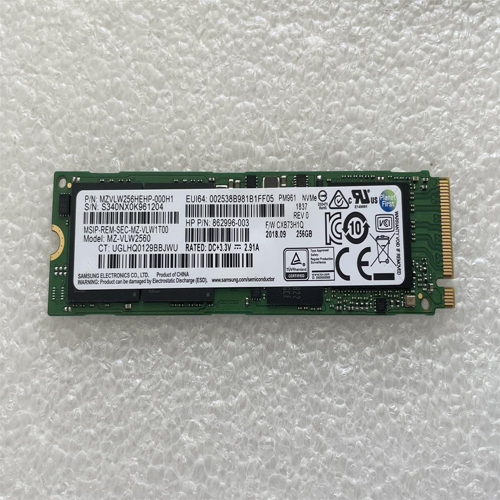 For Samsung H p 900889-001 PM961 NVMe M.2 MZVLW256HEHP SSD Solid State Drive 256GB