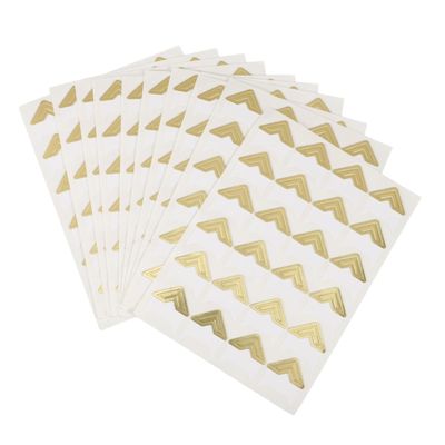 DOITOOL 10sheets Self-Adhesive Photo Corners Golden Corner Stickers for Scrapbooking Photo Albums Journals and Diaries Easy to Use Versatile Crafting