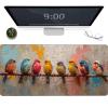 Blue Mouse Pad, Bird Large Mouse Mat 60 x 32 in Non-Slip Rubber Base, Extended Desk Mat with Stitched Edges, Waterproof Desk Pad Keyboard Protector, Gaming Computer PC Accessories, Decor Gifts 50-Ao view 4