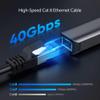 10Gsupxsel Cat8 Ethernet Cable 50 FT Indoor & Outdoor, Ethernet Cable High Speed 40Gbps 2000Mhz, Flexible Shielded Internet Cable, Cat 8 SSTP Network Cable for Home/Office/Gaming/POE, Black view 2