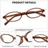 FEISEDY Y2K Retro Oval Blue Light Glasses for Women Fashion Small Face Eyewear Frame 90s Nerd Fake Cosplay Eyeglasses B0258 Black and Tea view 4