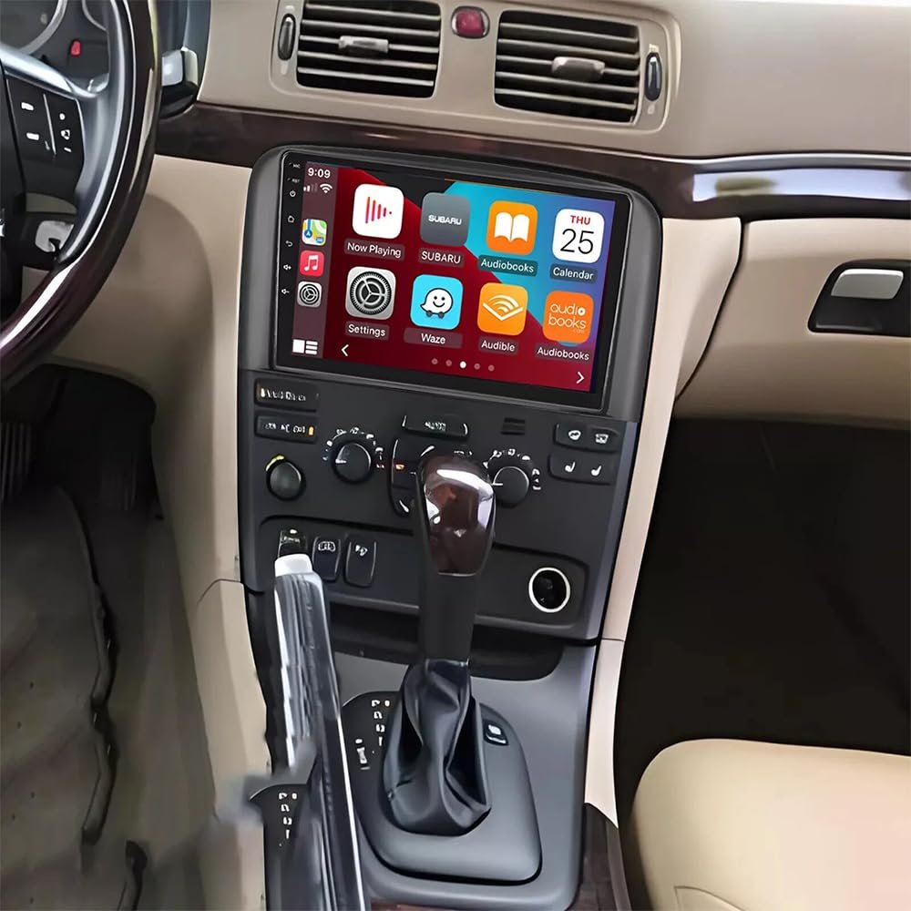 4+64G Car Stereo Radio for Volvo S80 2004-2008 Head Unit with Backup Camera, 9 Inch Touch Screen Radio for S80 2004 2005 2006 2007 2008 Wireless Carplay Android Auto Radio Bluetooth GPS Navigation