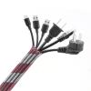 HOLED 5/8" Width PET Expandable Braided Cable Sleeve 25ft, Braided Wire Sleeving for Cord Management Wire Loom for Cable Cord Protectors Pet Bite Protection (Black White Pink) view 1