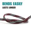 HOLED 5/8" Width PET Expandable Braided Cable Sleeve 25ft, Braided Wire Sleeving for Cord Management Wire Loom for Cable Cord Protectors Pet Bite Protection (Black White Pink) view 3