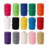 OZWANY 2mm 100M Macrame Cord,Natural Cotton Twisted Soft Macrame Rope for Artworks,Wall Hanging,Plant Hangers,Handmade Crafts, Knitting(05 Light Pink) view 1