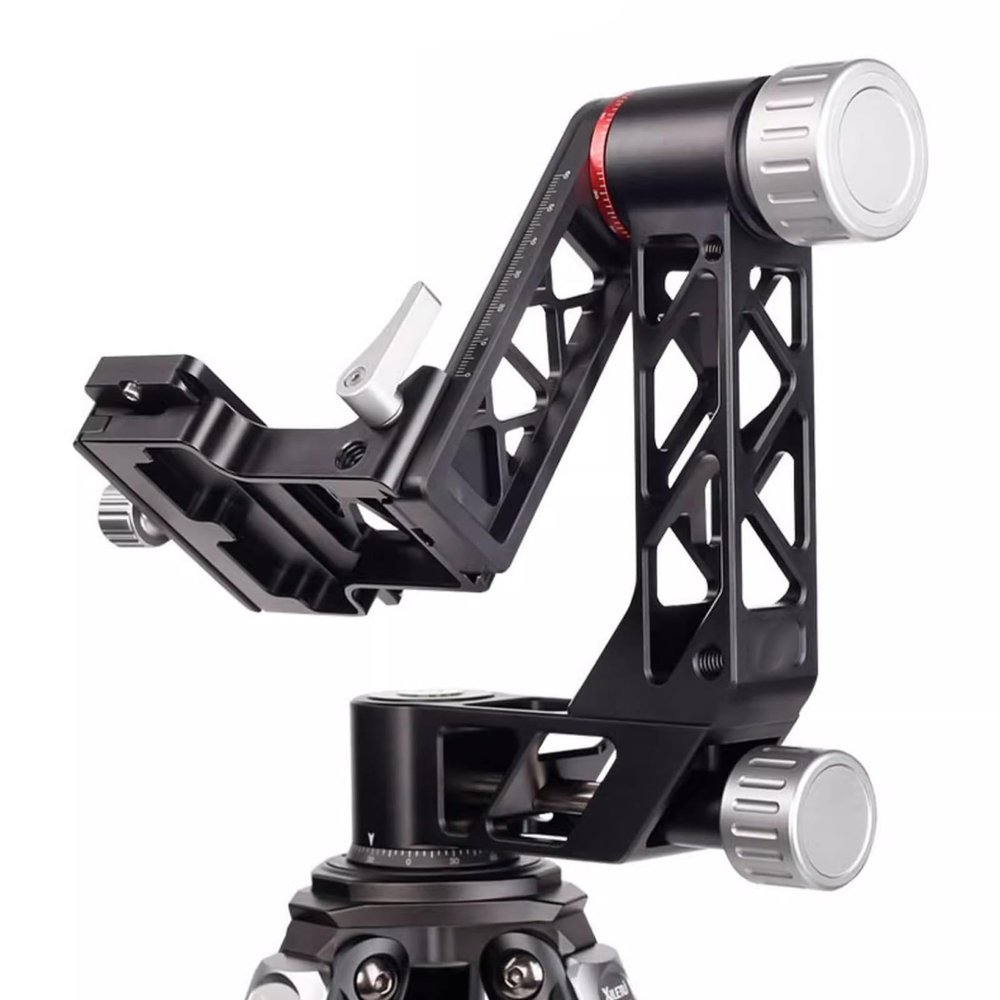 Tripod Head, Professional Heavy Duty Aluminum Alloy 360 Panoramic Gimbal with for Standard Quick Release Plate, for DSLR Cameras Telephoto Lenses
