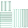 24PCS 4-Inch, 12-Inch, 18-Inch Silicone Cable Ties, Bendable Rubber Twist Ties, Reusable Twist Ties for Cords, gear ties for Organizing, Bundling (Mint Green) view 1