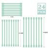 24PCS 4-Inch, 12-Inch, 18-Inch Silicone Cable Ties, Bendable Rubber Twist Ties, Reusable Twist Ties for Cords, gear ties for Organizing, Bundling (Mint Green) view 2