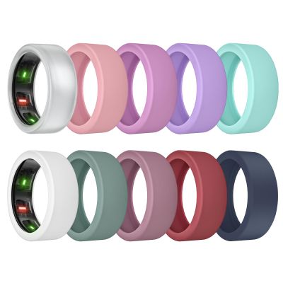 MAKCPOIMER 10 Pack Ring Cover for Oura Ring Gen 4/3, Silicone Protector for ULTRAHUMAN Ring AIR Working Out Accessories Men Women (All 10 Colors-1, L (12/13/14/15))