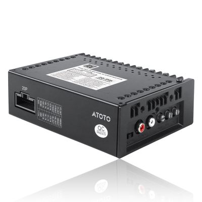 ATOTOZONE CA-AEC122DL Compact Car Amplifier with 6.5ft/2m Power Cable, Class D, TI TPA3221, 4-Channel, RMS 4x60W, Customizable EQ, Compatible with Select ATOTOZONE Car Stereos