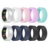 10 Pack Ring Cover for Oura Ring Gen 4/3, Silicone Protector for ULTRAHUMAN Ring AIR Working Out Accessories Men Women (2 Black/2 Clear/2 NightBlue/White/Teal/Purple/Pink, S (6/7/8/9/10/11)) view 1