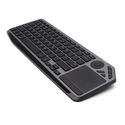Yoidesu Wireless Touch Keyboard, 2.4G Bluetooth Dual Mode 78 Keys Desktop Wireless Keyboard with Built in Multi Touch Touchpad, Multimedia Hotkey, 7 Color Backlight