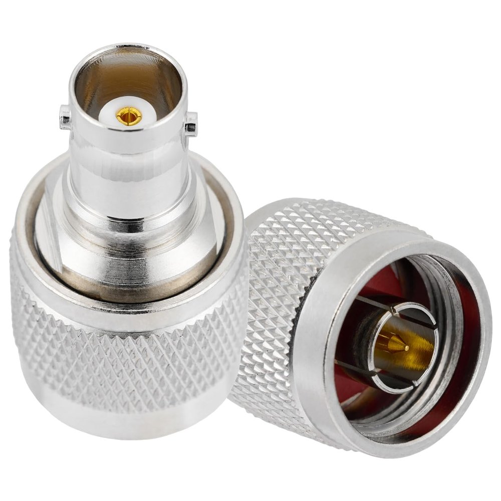 POBADY 2PCS N Male to BNC Female RF Coaxial Adapter 50 Ohm N to BNC Antenna Adapter for Radio Antenna Extension Cable