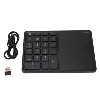 AYNEFY Number Pad, Numpad Touchpad, 22 Keys Bt4.2 Type C Charging 500Mah, Numeric Keypad, Keypad Number Touad with, for, for and for Os X (Black)