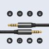 YWZBQL Wen ST Gold Plated 3.5mm to 3.5 mm TRRS 4 Pole Long Aux Cable for Headset Microphone Car Music HiFi Stereo Sound Audio Connector(Grey,1m) view 3